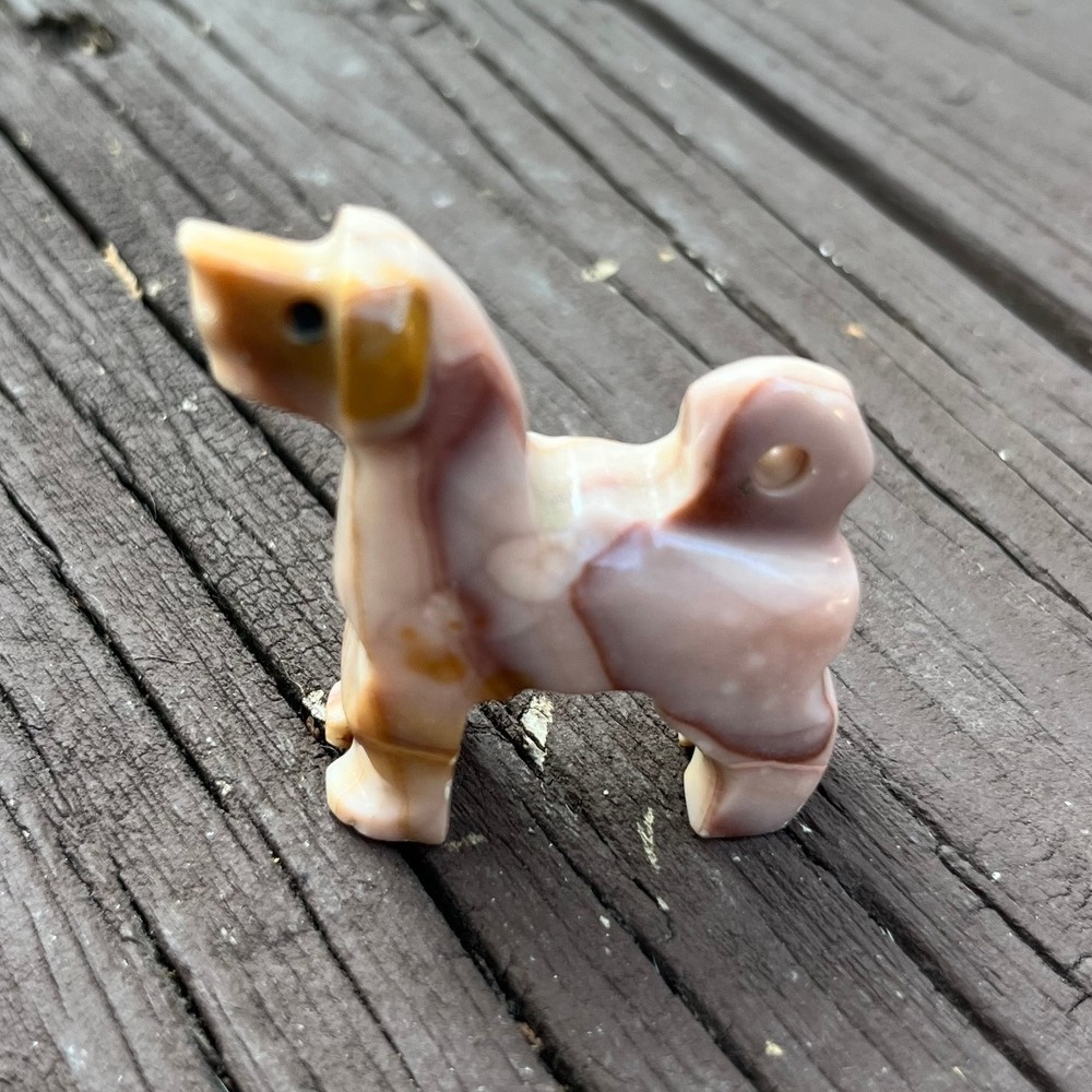 Hand Carved Stone Dog Figurine Cairn Terrier‎ Breed Animal Sculpture